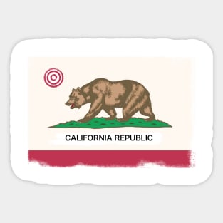 Washed California flag Sticker